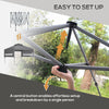 3 x 3(m) Pop Up Gazebo, Instant Shelter with Extend Dual Awning, Grey
