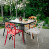 Round/Square Garden Patio Coffee Bistro Table Glass Outdoor Summer Parasol Hole