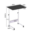 Height Adjustable Mobile Laptop Table Over Sofa Bed Computer Desk Lap Tray Stand