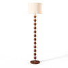 Floor Lamp Free Standing Standard Light Large Lampshades LED Bulb Sandalwood