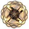 Modern Industrial 17"Ceiling Fan Light LED Chandelier Lamp 3 Speed with Remote