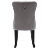 Set of 2 Velvet Dining Chairs High Back Wooden Legs for Home Dining Room Kitchen
