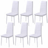 White Glass Dining 2/4/6PCS Faux Leather Chairs Kitchen Dinner Kitchen Furniture