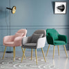 2/4PCS Dining Chairs Velvet Set Padded Seat Metal Leg Kitchen Chair Home Office