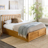 Alliviah Wooden Ottoman Bed Shaker Style Solid Wood Storage Bed SMALL DOUBLE