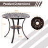 79 cm Diameter Round Table Garden Patio Cast Aluminum Table Dining Bistro Table