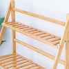 Bamboo Ladder Shelf 4-Tier Plant Stand Storage Rack Wooden Flower Shelf
