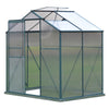 Clear Garden Grow Polycarbonate Aluminium Greenhouse Plants Shelter Sliding Door