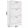 3 Drawer Shoe Cabinet Storage Cupboard Unit Shoe Rack Wooden Stand Organiser