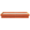 Lechnical Bed Frame Wax Brown 160x200 Solid Wood Pine,Bed Frame,Bed G7A6