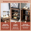 Industrial Storage Cabinet Sideboard Buffet Organizer 3-Tier Side Rack & 2-Door