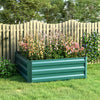 Garden Raised Bed Galvanised Steel Outdoor Planter Pot Flower Herb Box 2 pieces