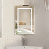 Corner LED Bathroom Mirror Cabinet Illuminated Mirror With LED Light Battery