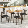 5-Piece Dining Table Set Industrial Rectangular Kitchen Table-Coffee