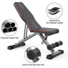 Weight Bench 660LBS AdjustableFoldable Strength Training Bench Full Body Workout