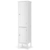 5-Tier Bathroom Floor Cabinet Tall Narrow Storage Cabinet Organizer w/Doors