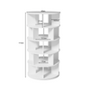 5 Tiers Rotatable Round Shoe Rack for Living Room,White