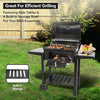 Barbecue Grill Large Portable Charcoal BBQ Smoker Side Table Adjustable Wheels