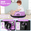 Kids Ride on Bumper Car 12V Electric Bumping Car 360 Degree Spin Pink