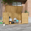 Triple Wheelie Bin Storage Wooden Garbage Bin Shed Outdoor Garden Store Cover