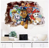 3D Paw Patrol Hole In Wall Stickers Art Decals Kids Nursery Room Decor