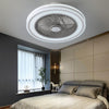 LED Ceiling Fan with 3 LED Light Adjustable Wind Speed Smart Control Low Profile