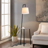 Chic Corner LED Floor Standing Lamp Bookshelf Home Office Light W/Coffee Table