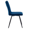 Dining Chairs 2 New Velvet / Faux Leather Seat Metal Legs Dining room Chair