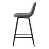 2X Bar Stools Fabric/Faux Leather Pub Chairs Breakfast Kitchen Metal Leg Modern