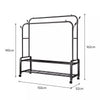 Heavy Duty Metal Double Rail Clothes Garment Hanging Rack Shelf Display Stand