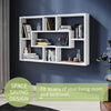 White Book Shelves Wall Shelving Storage Display Open Design Decorative Rack