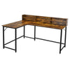 L-Shaped Corner Computer Desk Industrial PC Table Workstation Home Office Large