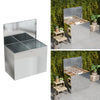 Lockable Outdoor Storage Box Garden Patio Galvanized Chest Lid Animal Feed Bins