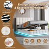 Ottoman Double Bed Frame 4FT6 LED Faux Leather Storage Bed Frame With Headboard