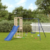 Kids Outdoor Wooden Swing Slide Set Garden Children Playset Patio House Tower
