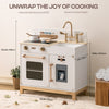 Robud Wooden ToddlerRole Play Kitchen Kids Pretend With Cooking Accessories Set