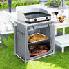 Folding Camping Kitchen Portable Windshield Cooking Table Picnic Storage Cabinet