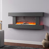 H Mantelpiece Wall Mounted Electric Fireplace HD Flames LED Fire Surrounds Suite