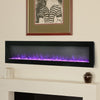 40 INCH Freestand Electric Wall Mount LED Fireplace Wall Inset Into Fire Crystal