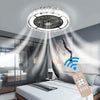 72W Crystal Ceiling Fan Lights Kitchen Bedroom Dimmable LED Chandeliers Fan Lamp