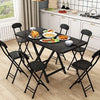 Small Foldable 60/70/80cm Dining Table And Chairs Bistro Set Breakfast Kitchen
