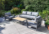 Aluminium Outdoor Garden Furniture- 5 Seat Lounge Sofa Set Grey - Modern Look!