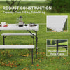 3 Piece Folding Picnic Table and Bench Set with Handle, Light Grey