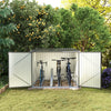 Garden Garage Storage Shed Steel Frame Storage Bike Tools Shed 4 Bicycle Spaces