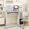 Modern Workstation Study Table Compact Home Office Desk-White