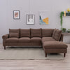 L-Shaped Corner Sofa, Sectional Couch with Built-in USB Port Chaise