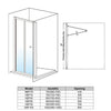 Bi Fold Shower Enclosure Door With Magnetic Stripes Wet Room Glass Cubicle