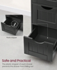 Bathroom Floor Cabinet Free Standing Storage Unit with 4 Drawers & 1 Door