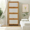 4 Tier Sideboard Cabinet Storage Shelf Stand Rattan Doors Cupboard Bookshelf