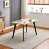 Dining Table Dining Room Kitchen Garden Table Metal Straight Legs Wooden Color